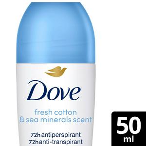 Dove Women Cotton & Sea Minerals 72h Roll-On Antiperspirant Deodorant 50ml