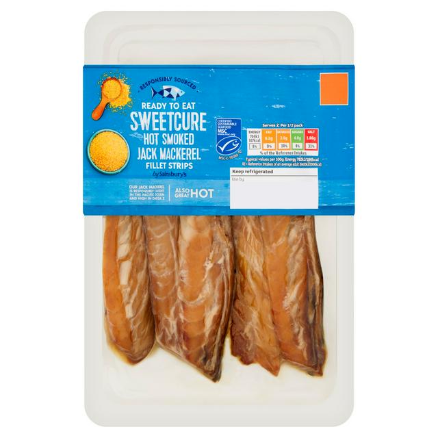 Sainsbury's Sweetcure Hot Smoked Jack Mackerel Fillet Strips 180g - gallery image 1