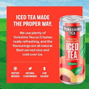 Yorkshire Tea 330ml Peach & Raspberry Iced Tea Can - gallery image 4