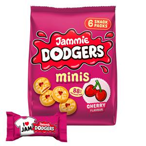 Jammie Dodgers Minis 6 x 20g Cherry Flavour Multipack Biscuits
