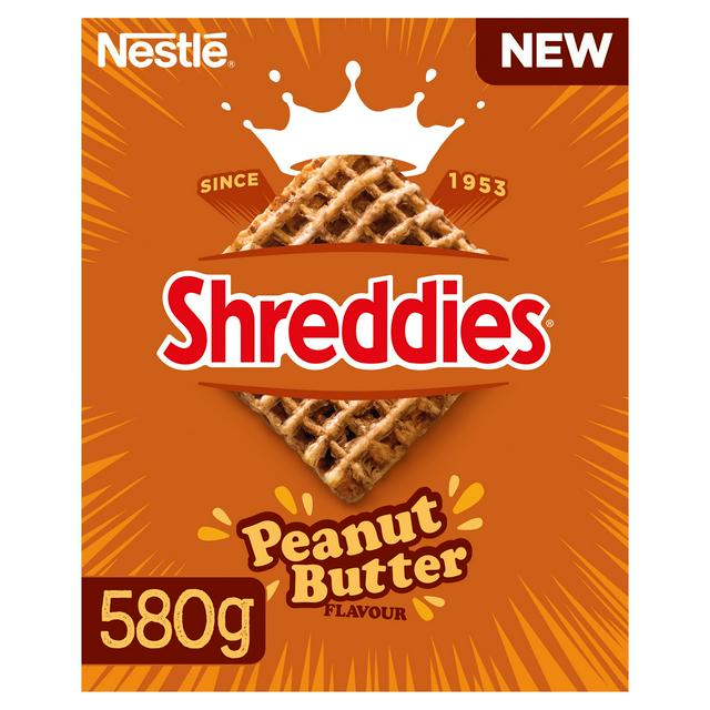 Nestle Shreddies 580g Peanut Butter Malted Wheats Breakfast Cereal - gallery image 1