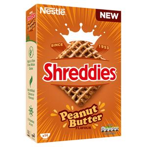 Nestle Shreddies 580g Peanut Butter Malted Wheats Breakfast Cereal - gallery image 2
