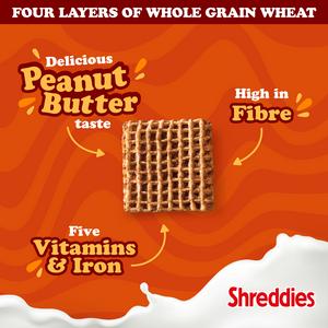 Nestle Shreddies 580g Peanut Butter Malted Wheats Breakfast Cereal - gallery image 4