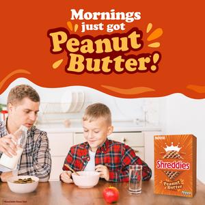 Nestle Shreddies 580g Peanut Butter Malted Wheats Breakfast Cereal - gallery image 5