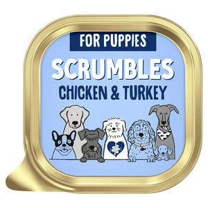 Scrumbles 150g Chicken & Turkey for Puppies Wet Dog Food Tray