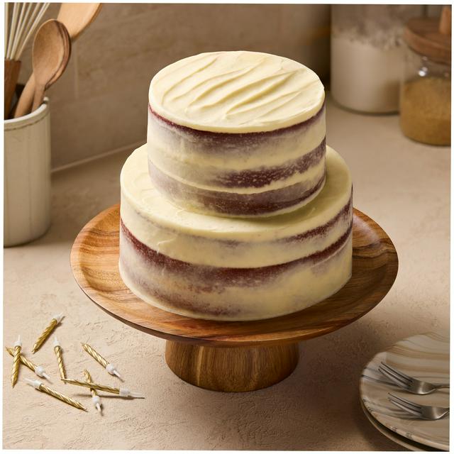Sainsbury's 2.2kg Two Tier Red Velvet Naked Cake, Taste the Difference - gallery image 1