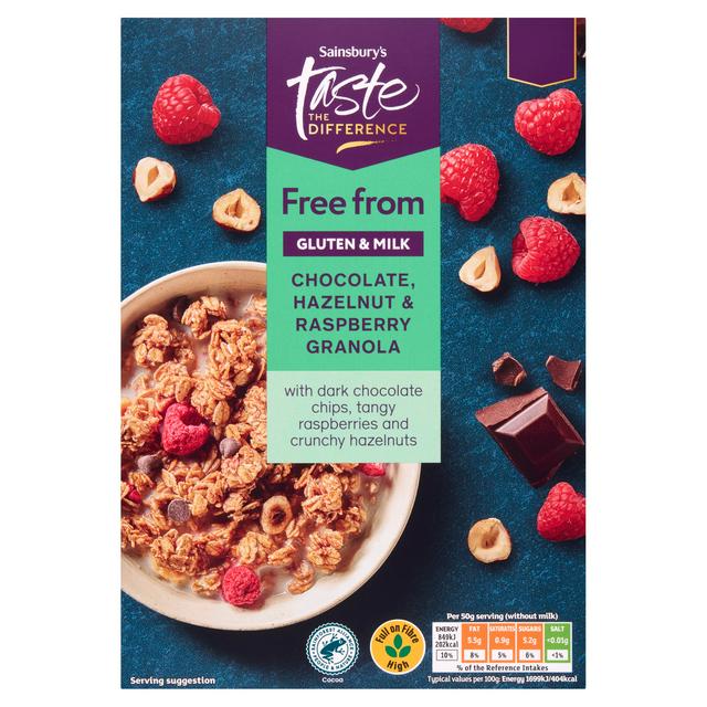 Sainsbury's Free From 350g Chocolate, Hazelnut & Raspberry Granola - gallery image 1