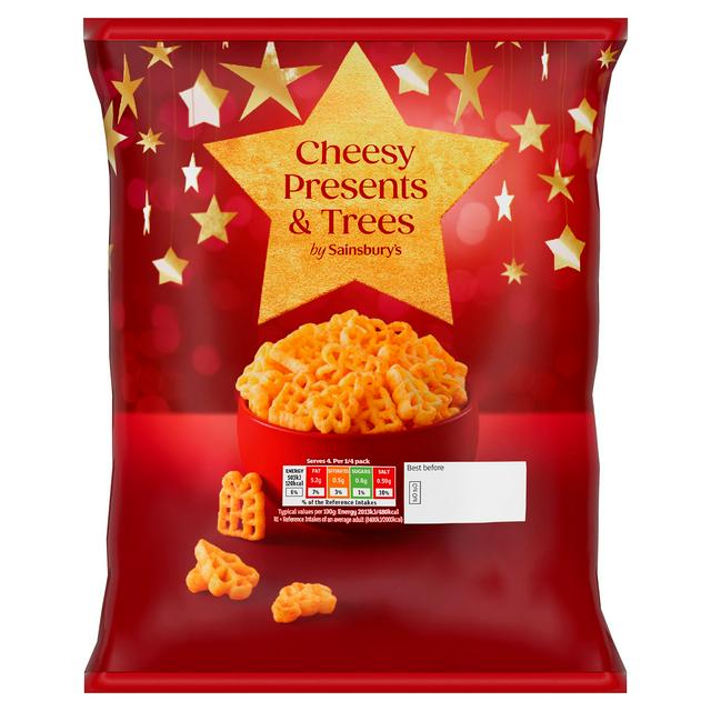Sainsbury's 100g Cheesy Presents & Trees Sharing Crisps - gallery image 1