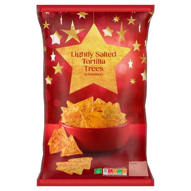 Sainsbury's 200g Salted Christmas Tree Tortillas Sharing Crisps - gallery image 1