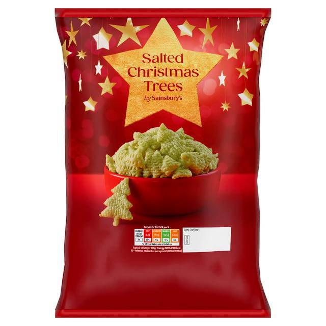 Sainsbury's 100g Salted Christmas Trees Sharing Crisps - gallery image 1