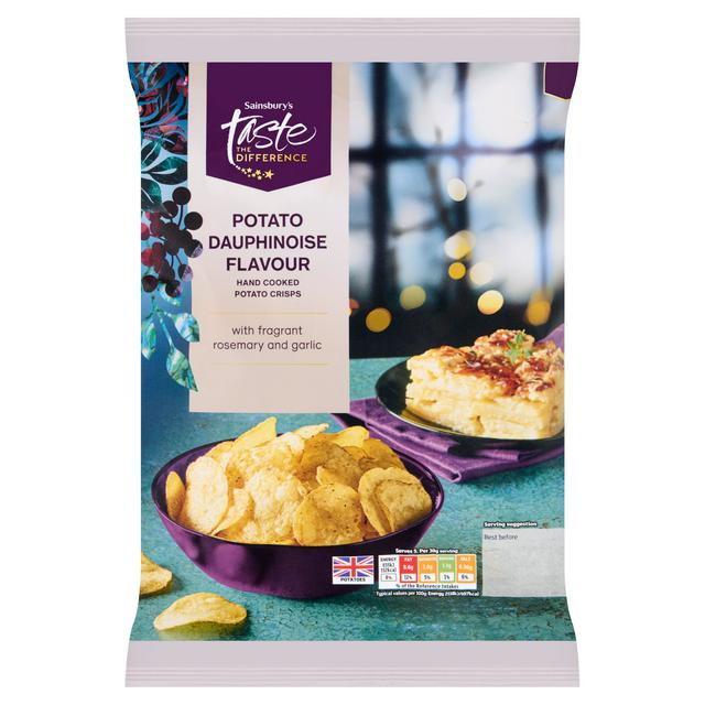 Sainsbury's 150g Potato Dauphinoise Flavour Hand Cooked Potato Crisps, Taste the Difference - gallery image 1