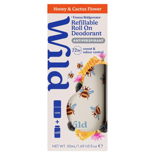 Wild 50ml Emma Bridgewater Honey & Cactus Flower Refillable Antiperspirant Deodorant Starter Pack - gallery image 1