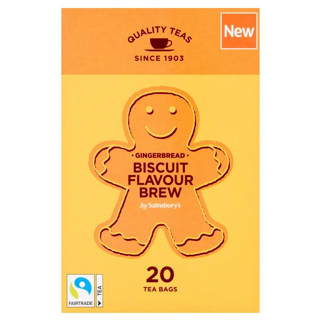 Sainsbury's 20 Gingerbread Biscuit Flavour Brew Tea Bags 40g - gallery image 1