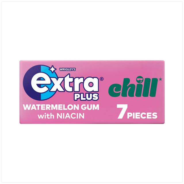 Extra Plus 7 x 15.6g Chill Watermelon Flavour Chewing Gum - gallery image 1