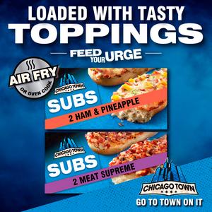 Chicago Town 2 x Subs Ham & Pineapple Pizzas 250g - gallery image 3