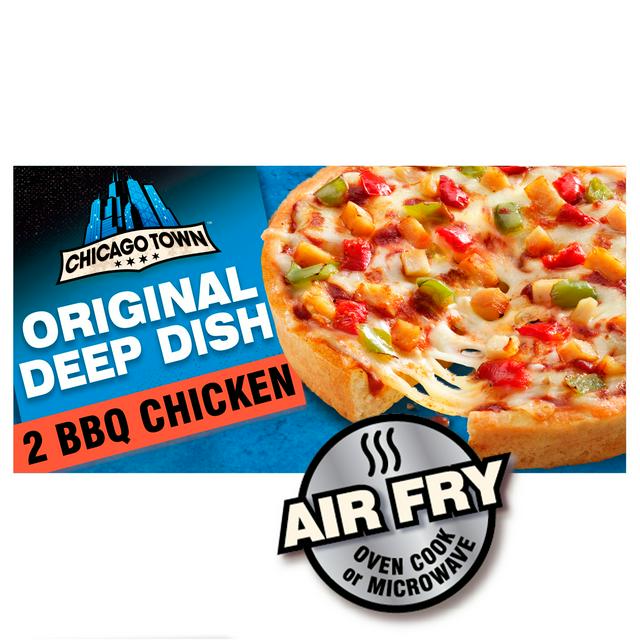 Chicago Town Deep Dish 2 x BBQ Chicken Pizzas 320g - gallery image 1