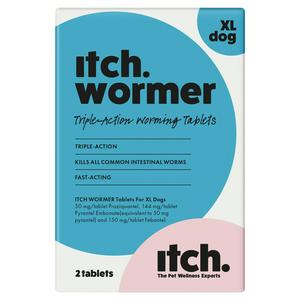 Itch 2 x Wormer XL Dog Triple Action Worming Tablets