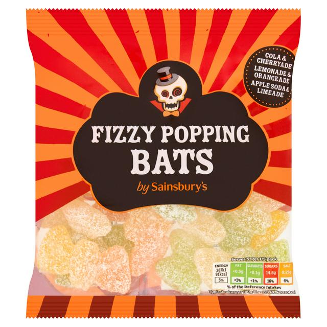 Sainsbury's 130g Fizzy Popping Bats Sweets - gallery image 1