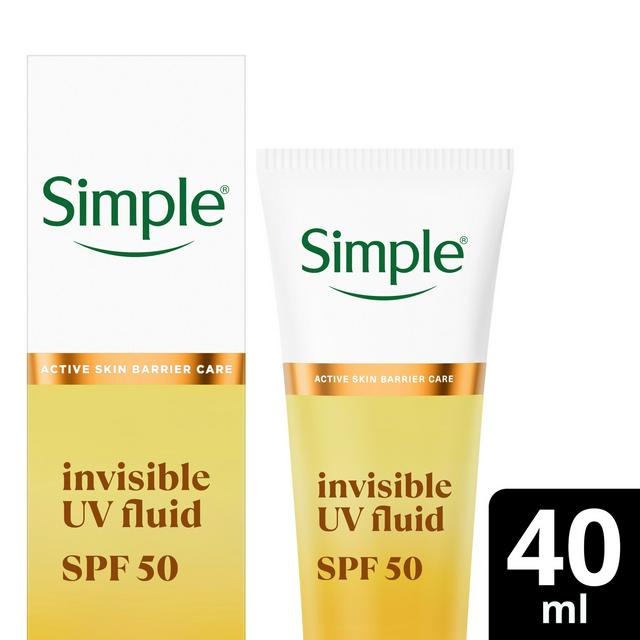 Simple 40ml Invisible UV Fluid Sunscreen with SPF 50 Sun Protection - gallery image 1