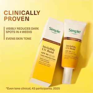 Simple 40ml Invisible UV Fluid Sunscreen with SPF 50 Sun Protection - gallery image 2