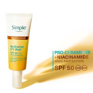 Simple 40ml Hydrating UV Fluid Sunscreen with SPF 50 Sun Protection - gallery image 5