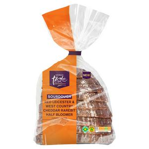 Sainsbury's 400g Red Leicester & West Country Cheddar Rarebit Half Bloomer White Sourdough Bread, Taste the Difference