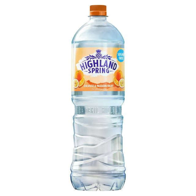 Highland Spring 1.25L Orange & Passion Fruit Still Spring Water Bottle - gallery image 1