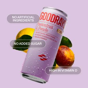 Goodrays 4 x 330ml CBD Passionfruit & Pomelo Can - gallery image 2
