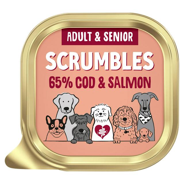 Scrumbles 150g 65% Cod & Salmon for Adult & Senior Wet Dog Food Tray - gallery image 1