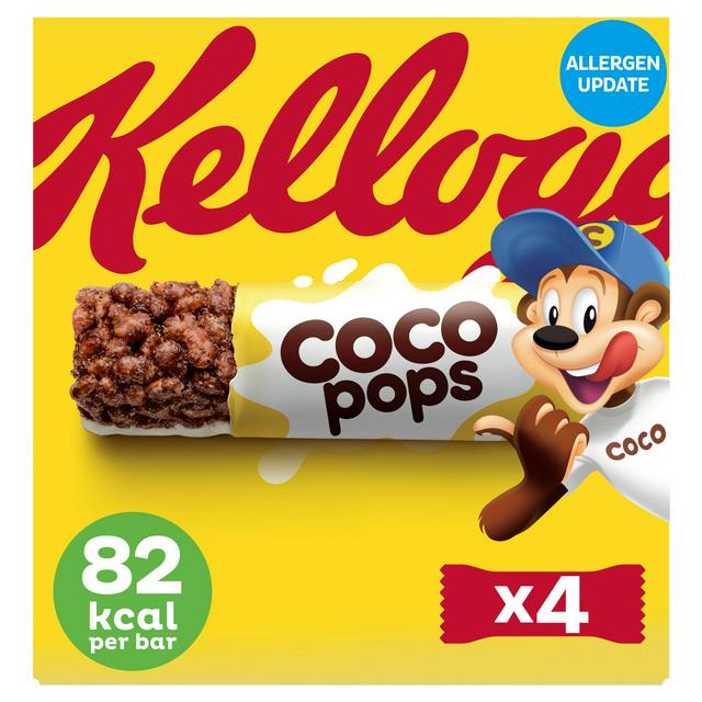 Kellogg's Coco Pops 4 x 20g Chocolate Cereal Milk Multipack Snack Bars - gallery image 1