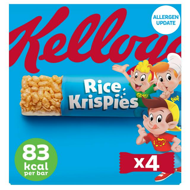 Kellogg's Rice Krispies 4 x 20g Breakfast Cereal Milk Multipack Snack Bars - gallery image 1