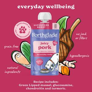 Forthglade 180g 4 Months+ Juicy Pork Bone Broth Topper for All Dogs Food - gallery image 3