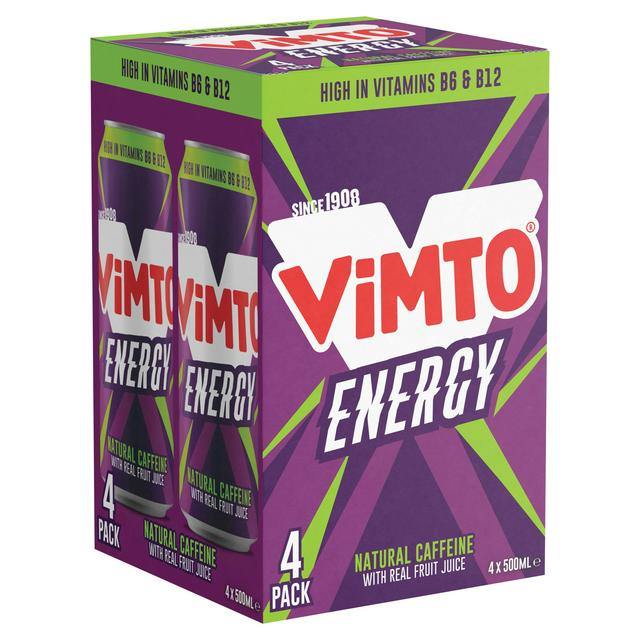 Vimto 4 x 500ml Original Energy Drink - gallery image 1