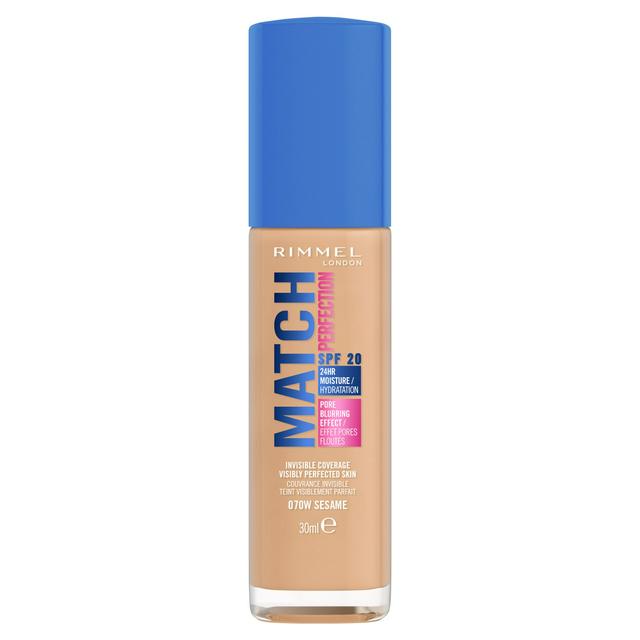 Rimmel London Match Perfection Foundation 070W Sesame SPF20 30ml - gallery image 1