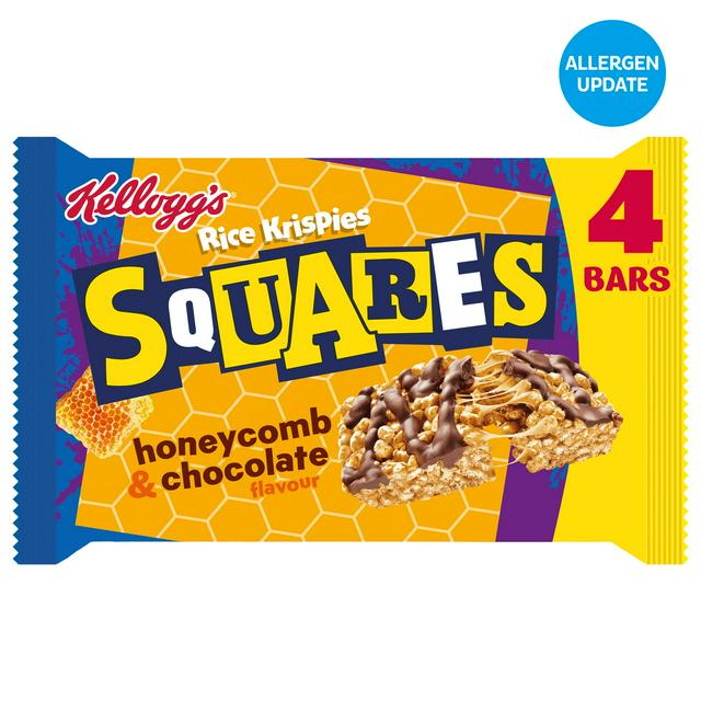 Kellogg's Rice Krispies Squares 4 x 36g Honeycomb & Chocolate Snack Bars - gallery image 1