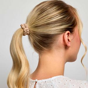 Silver Cloud Skinny Scrunchies 5 x Caramel Satin+ - gallery image 2