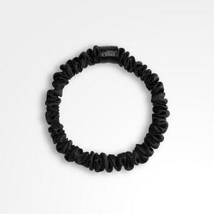 Silver Cloud Skinny Scrunchies 5 x Black Satin+ - gallery image 3