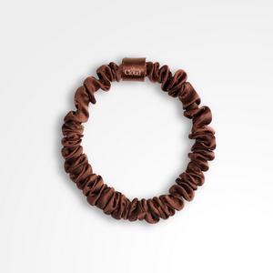 Silver Cloud Skinny Scrunchies 5 x Chocolate Satin+ - gallery image 3