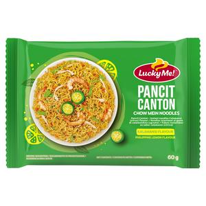 Lucky Me! 60g Philippine Lemon Kalamansi Flavour Pancit Canton Chow Mein Noodles