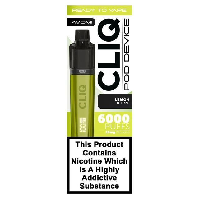 Avomi 20mg Lemon & Lime Cliq Nicotine Pod Device - gallery image 1