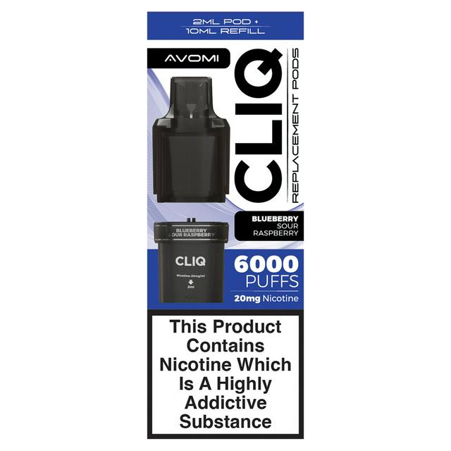 Avomi 20mg Blueberry Sour Raspberry Cliq Nicotine Replacement Pods - gallery image 1