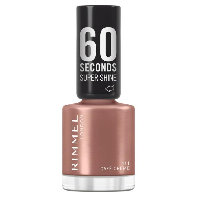Rimmel London 60 Seconds Super Shine Nail Polish 111 Cafe Creme - gallery image 1