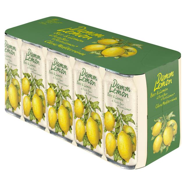 Damm Lemon 10 x 44cl Clara Lemon Flavoured Lager Beer Cans - gallery image 1