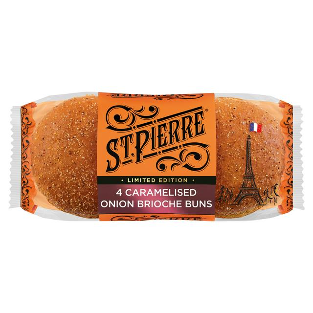 St Pierre 4 x Caramelised Onion Brioche Buns, Limited Edition - gallery image 1
