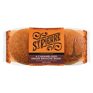 St Pierre 4 x Caramelised Onion Brioche Buns, Limited Edition