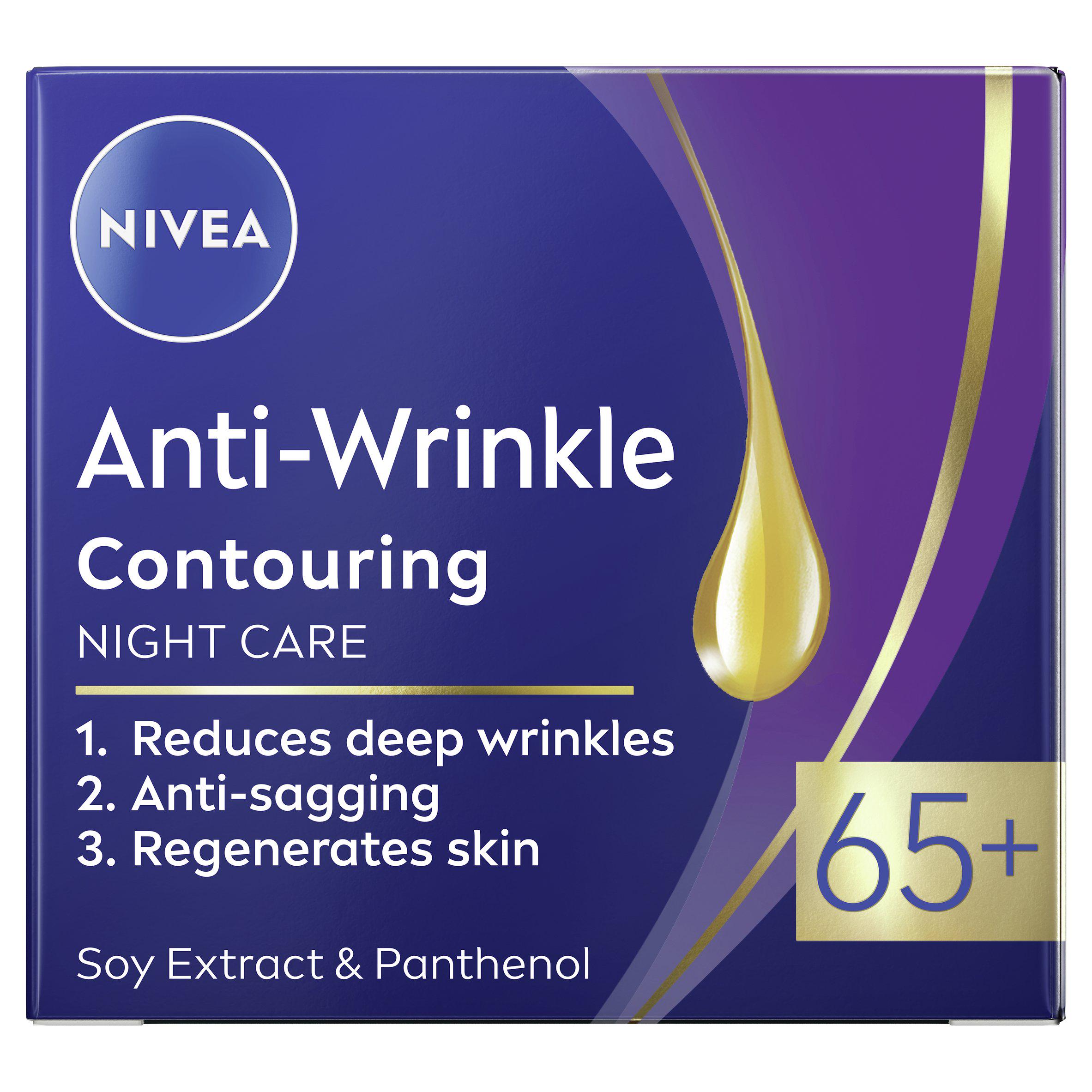 Nivea 50ml Anti Wrinkle 65+ Contouring Night Care Cream