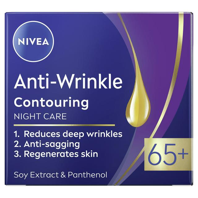 Nivea 50ml Anti Wrinkle 65+ Contouring Night Care Cream - gallery image 1
