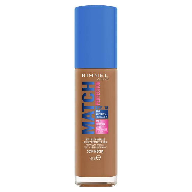 Rimmel London Match Perfection Foundation 503N Mocha SPF20 30ml - gallery image 1