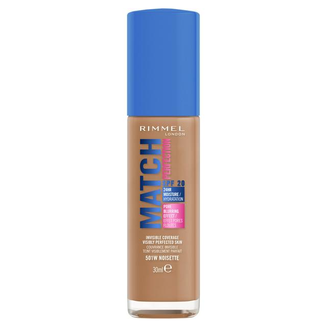 Rimmel London Match Perfection Foundation 501W Noisette SPF20 30ml - gallery image 1