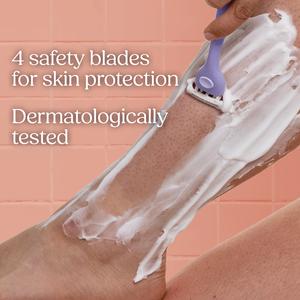 Wilkinson Sword Intuition Quattro Sensitive + 5 Blade Women's Razor - gallery image 3